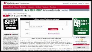 AbeBooks.com Help - How to Buy Cheap Textbooks