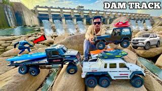 RC Traxxas 4X4 and 6X6 offroad car extreme Water Dam Testing - Chatpat toy TV