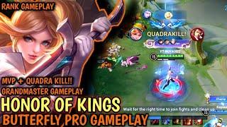 TOP GLOBAL BUILD BUTTERFLY  | AGGRESSIVE BUTTERFLY AND PRO GAMEPLAY - HONOR OF KINGS