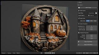 Halloween theme for converting images to 3d mesh