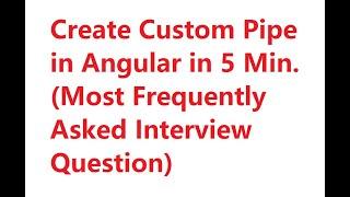 Create Custom Pipe in Angular in Just 5 mins