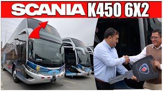 Julio César es Scania: Entrega de 4 buses K450 6x2 | Transportes Interprovincial