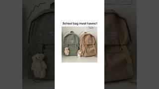 School bag must haves!! #school #bag #have