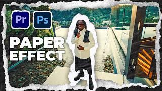 How to create PAPER RIP EFFECTS on ANY FOOTAGE! (mixed media) Premiere Pro + Photoshop