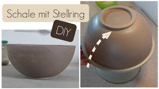 Schale mit Stellring ohne Töpferscheibe ● DIY Schüssel mit Plattentechnik töpfern ● Für Anfänger