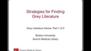 Strategies for Grey Literature