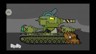 Element kv-6 vs Element ratte. Cartoon about tanks.