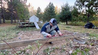 Building A VERY SIMPLE Off Grid Cabin: Foundation Pads And Beams Pt 1