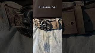 Country Utility Belts #western #westernfashion #country #belt #buckle #skull #fyp #countrygirl