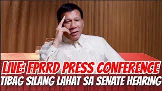 LIVE: FPRRD PRESS CONFERENCE AFTER SENATE HEARING #dds #duterte