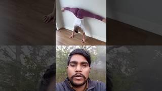 Collab Flipping my dog ‍️#yoga #downwarddog #threeleggeddog #shorts #cute #collab