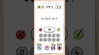 Basic Math, solve 4+5*5-2, Brain Test Level 15