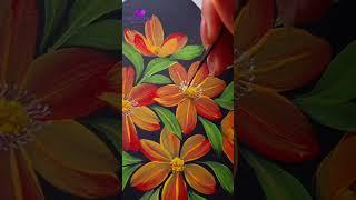 Easy Flowers  #artvideo #flowerpainting #arttutorial #artwork #viral #art #wocol