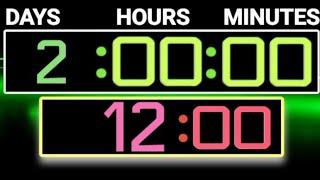 12 Minutes Countdown (Digital clock Count up minutes and days, Up to 2 days) Remix Fever Space Junk