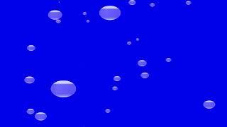 Blue Screen Overlay Air Bubbles in Water Chromakey Footage Футаж Пузыри в воде