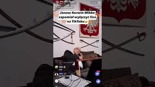 Janusz Korwin-Mikke śpi podczas live na Tik Tok  2024