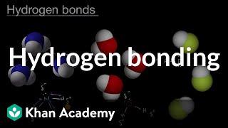 Hydrogen bonding | Intermolecular forces and properties | AP Chemistry | Khan Academy