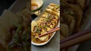 Easy Pan-Fried Tofu with Chili Miso Sauce  #shorts #tofu