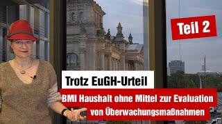 Haushaltsplanung 2021 - Teil 2: Bundesministerium des Innern (07.10.2020)