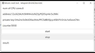 Bitcoin cracking tool