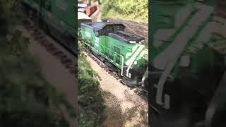 "The Squealer" by Iowa Scaled Engineering in action on Burr Stewart's HO train layout