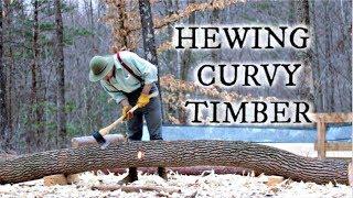 Hewing Curvy Timbers for Japanese Timber Frame