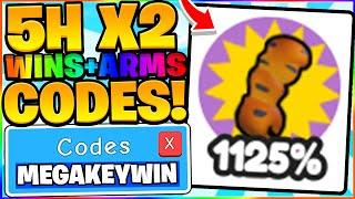 FREE 5 HOUR X2 WIN & GOLDEN ARM CODES IN ROBLOX ARM WRESTLE SIMULATOR CODES