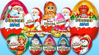 2024 Christmas Kinder Surprise Chocolate Figurines Santa Elf Deer Boże Narodzenie Czekoladowe Jajko