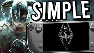 How To Mod Skyrim On Steam Deck EASY Setup And Complete Guide! No PC Or USB Neeeded!