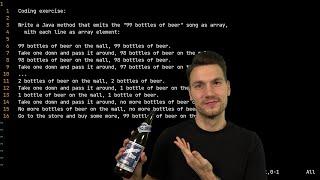 How to code “99 bottles of beer” in Java - Coding session