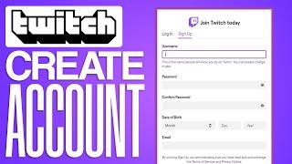 How to CREATE a TWITCH ACCOUNT from your CELL PHONE (2024) Register for Twitch