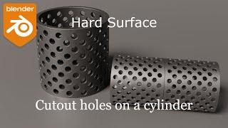 Easily cut holes in cylinder in blender