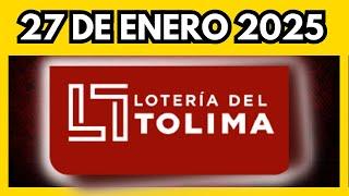 Resultado LOTERIA DEL TOLIMA del lunes 27 de enero de 2025  (ULTIMO SORTEO)