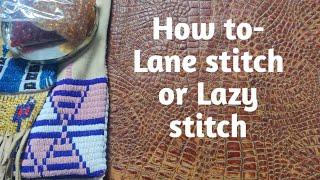 lazy stitch or lane stitch used by the plains people #beadwork #lanestitch #beading