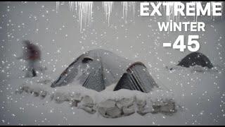 Extreme Winter Camping in Alaska (-40C) Solo Winter Camp in a BLIZZARD! ASMR