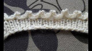 Оригинальное закрытие петель спицами с пико.  Picot Bind Off Method