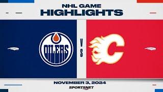 NHL Highlights | Oilers vs. Flames - November 3, 2024