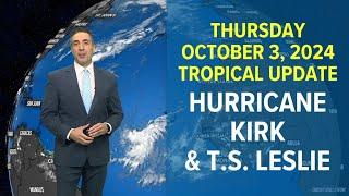 Tropics Update: Tracking Hurricane Kirk and Tropical Storm Leslie