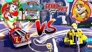 PAW PATROL GRAND PRIX | MARSHALL VS RUBBLE | DAD & SAM#45 PLAY IN VERSUS (MULTIPLAYER) MODE