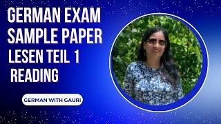 German A1 exam sample paper( Lesen section) | How to clear Goethe exam | German with Gauri