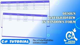 C# Design a Styling for DataGridView in Windows Form