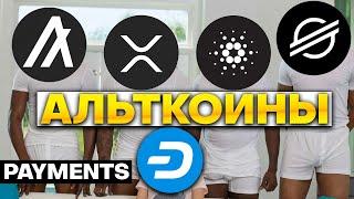  Альткоины, которые дадут иксы Разбор монет: XRP RIPPLE XLM STELLAR ALGORAND ALGO DASH CARDANO ADA