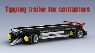 Tipping trailer for containers - Lego MOC by OldOlneyLego