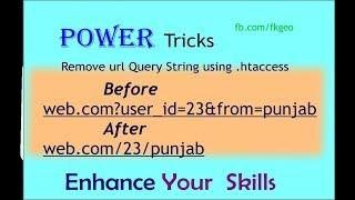 Power Tricks (Web development)- Remove url Query string using .htaccess