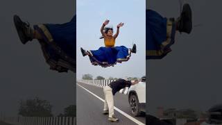 Papa ki pari hawa me #gymnast #action #stunt #couplegoal #acrobatics #viralshorts #jump #flexibility