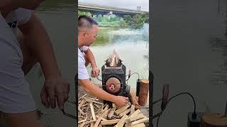 Do you want to cook on this stove? #outdoorstove #campfire #woodstove #bbq #outdoorcooking #cooking