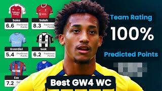 BEST GW4 WILDCARD! NO HAALAND!? | FPL GW4 AI TEAM REVEAL! | Fantasy Premier League 2024/25