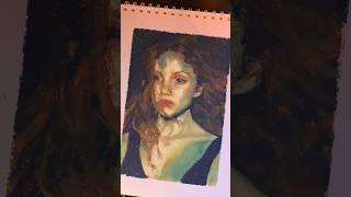 Oil pastel sketch of a girl  #oilpastel