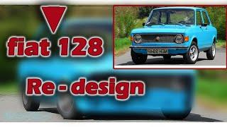 Fiat 128 Re-design | photoshop CS6 ( timelapse )