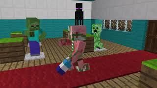 Monster School  Bottle Flip Challenge Minecraft Animation